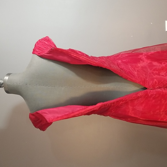 Organza Shimmering red dress approximate size 6 - Picture 7 of 17